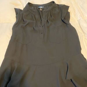 Brand new black flowing ruffle shirt